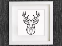 Customizable Origami Deer Head