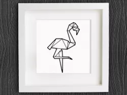 Customizable Origami Flamingo
