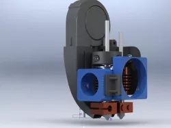 Dual Extruder for CR-10 (Single Z rod and second E stepper at left)