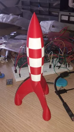 dual extruder red white rocket