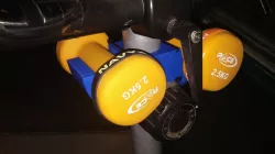 Dumbbell holder for Exercise Bikes