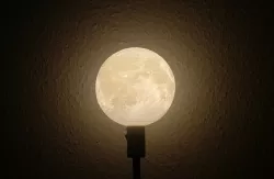 Glowing Moon IKEA Lamp Stand