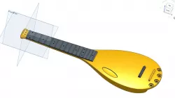 Headless Gourd Concert Ukulele - Unibody, Sep Neck - 4 pieces