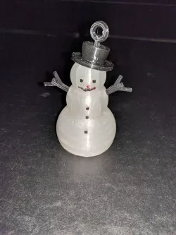 Illuminated Snowman Ornament 