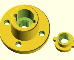 Improved Anti Backlash Nut in OpenSCAD