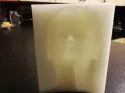 Optical illusion - head in a block