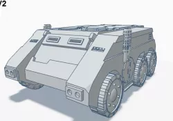 Wh40k Rhino APC Wheeled 6x6 Remix