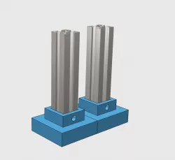 2020 Aluminium double socket for M5 bolt