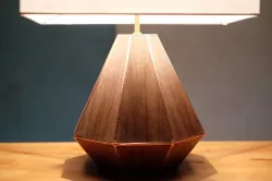 3d print and walnut lamp