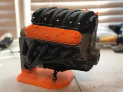 3D Printed Rotating LS3 Engine Display Stand - Remix