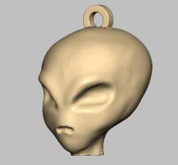 alien head car charm