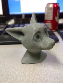 Anthro Arctic Fox Head
