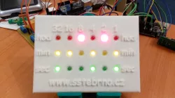 Binary clock panel and firmware - full project