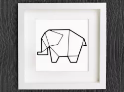 Customizable Origami Elephant No. 2