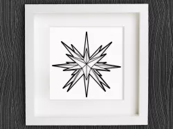 Customizable Origami Moravian Star