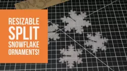 Customize-able  Split Snowflake Christmas Ornament!