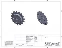 FTC 15 Tooth Sprocket 8mm Pitch for Revrobotics Chain fit to Tetrix Hub 