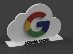 Google Cloud logo with stand