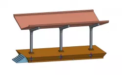 H0 model train platform