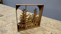 Laser Cut Chistmas Scene