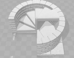 OpenForge 2.0 Cut Stone Spiral Staircase 4x4 internal up & down