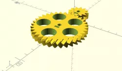 Parametric Slim Herringbone Gear Set With Embedded Setscrew And Helix Angle