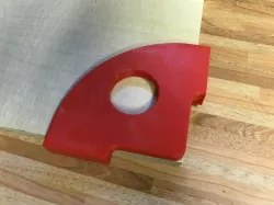 Router templates for corner radius (metric, R5 – R50)
