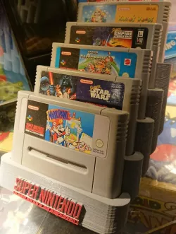 SNES Cart Holder with Super Nintendo Logo