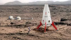 Vintage Mars Lander Model Rocket Reproduction