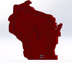 Wisconsin State Cribbage Board