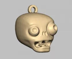 zombie head car charm