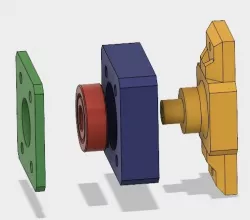 2020 profile 608ZZ rotating mount for 8mm linear slide bushing