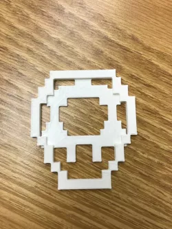 8 Bit 1 Up Mushroom (Super Mario) Cookie Cutter