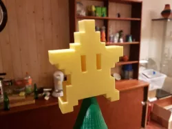 8-Bit Mario Star Tree Topper