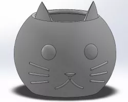 Cat Planter with Drainage Holes (Small)