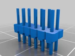 Header 2.54mm 2x6 pos male hight res