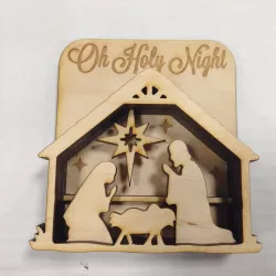 Laser cut Nativity shadow box