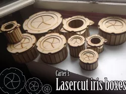 Lasercut iris box V2 - various sizes