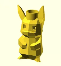 Low-Poly Pikachu Christmas Light