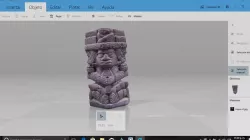 Mayan God statue 3D scanned
