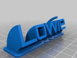 My Customized Sweeping name plate Lowie