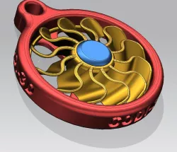 Portachiavi, Ciondolo, Girante/turbofan - Pendant , keychain impeller/turbofan