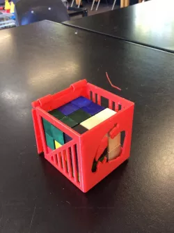 Puzzel cube container 