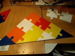 Puzzle corner shelf for children's room