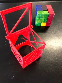 Puzzle cube container