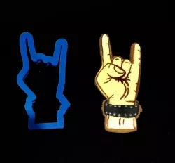 Rock On cookie cutter
