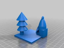 Santa And Tree