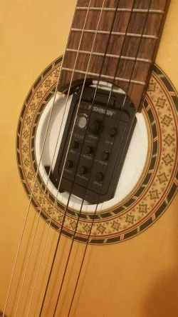 Sound Hole Preamp Mount for Fishman 301 presys in Camps M1S guitar