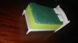 Sponge Bed with pillows fixed to Polish (EU) Sponges