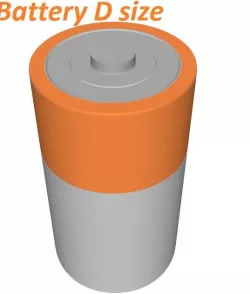 Baterry D size ( Duracell colors ) 